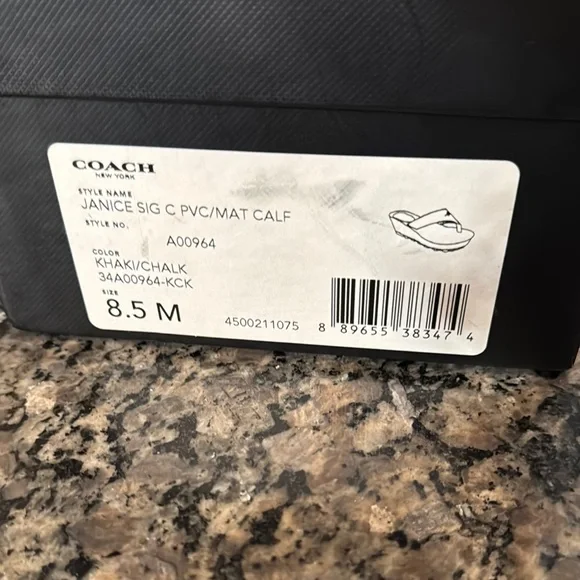 Coach Signature Brown and Tan Flip Flops 8.5 - Picture 12 of 16